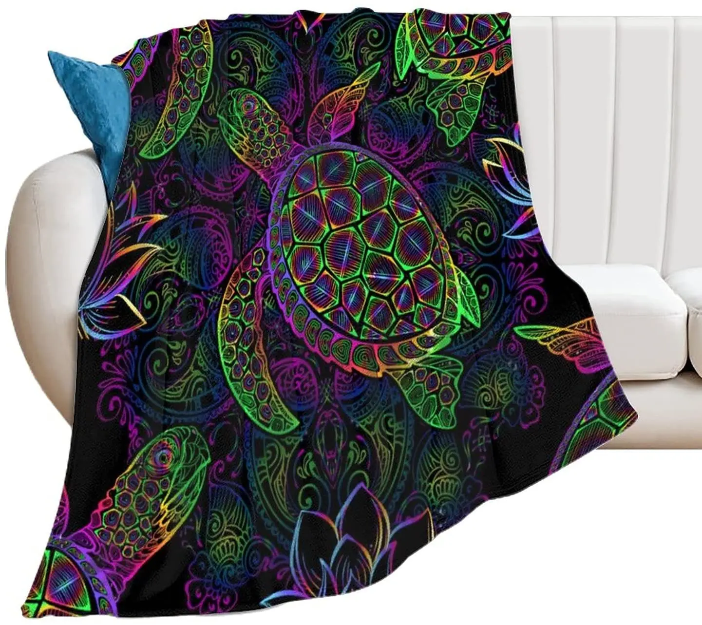 EFOEKY Turtle Ultra Soft Fleece Blanket for Baby Kids Adults Psychedelic Sea Turtle Lightweight Cozy Plush Flannel Blanket
EFOEKY Turtle Ultra Soft Fleece Blanket for Baby Kids Adults Psychedelic Sea Turtle Lightweight Cozy Plush Flannel Blanket