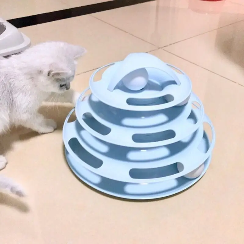 

Четырехуровневая интеллектуальная игрушка для кошки, забавная башня-Кот, пазл, конфетные цвета, измельчение когтей, развлекательный шар, фо...