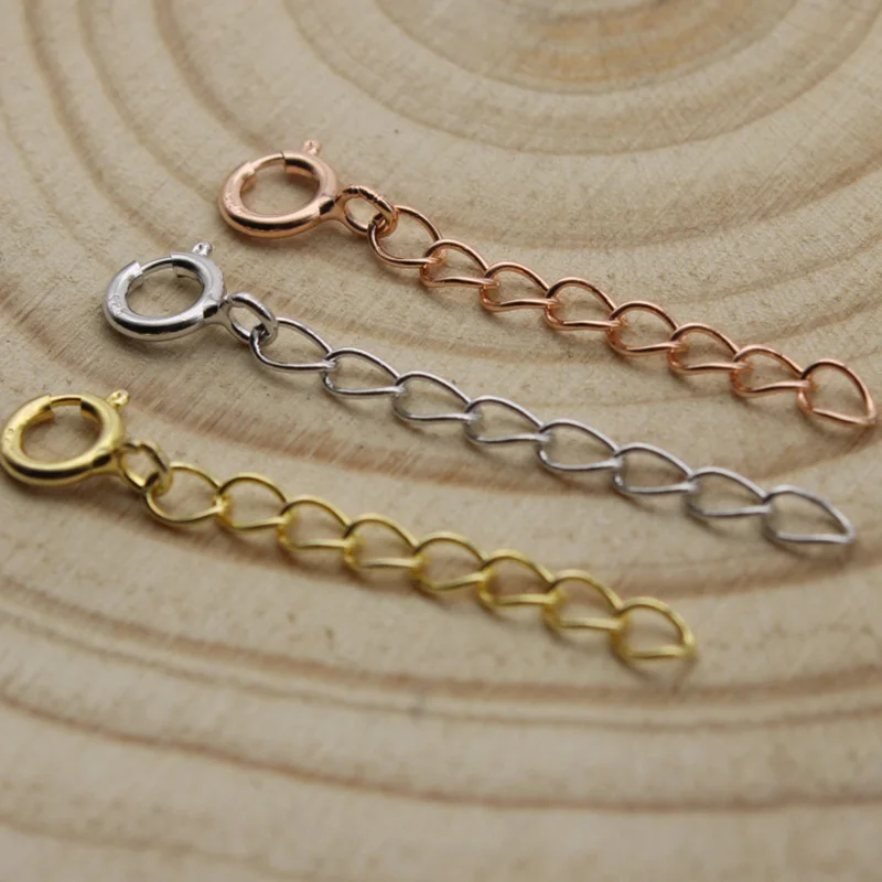 925 Sterling Silver Chain Necklace Extension Chain with Lobster Clasp Connector Bracelet Extension Chains For Jewelry Making
925 Sterling Silver Chain Necklace Extension Chain with Lobster Clasp Connector Bracelet Extension Chains For Jewelry Making