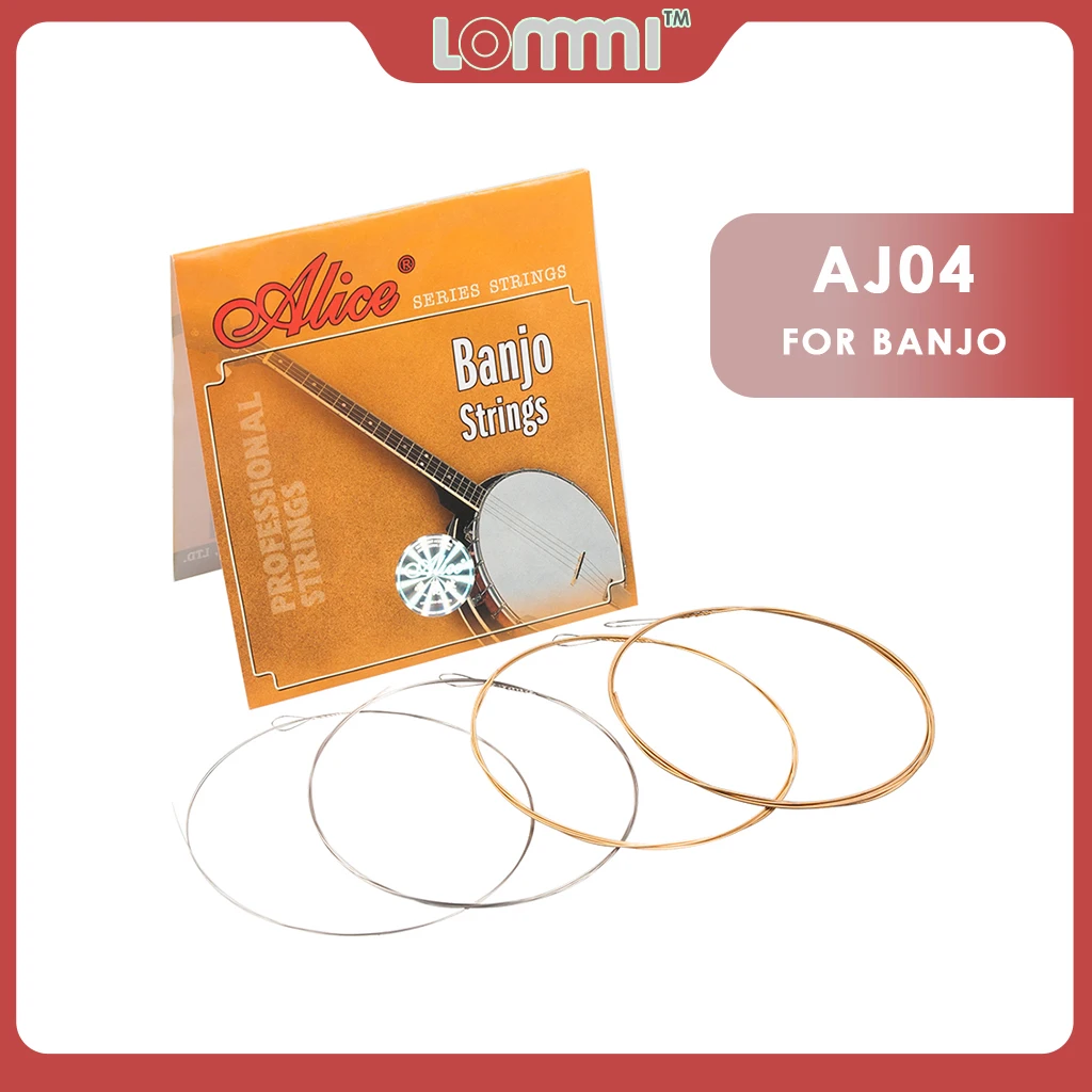 LOMMI Alice AJ04 Banjo Strings .009 .016 .023 .030 Strings Gauge Stainless Steel Core Nickel Alloy Coated Banjo Accessories
LOMMI Alice AJ04 Banjo Strings .009 .016 .023 .030 Strings Gauge Stainless Steel Core Nickel Alloy Coated Banjo Accessories