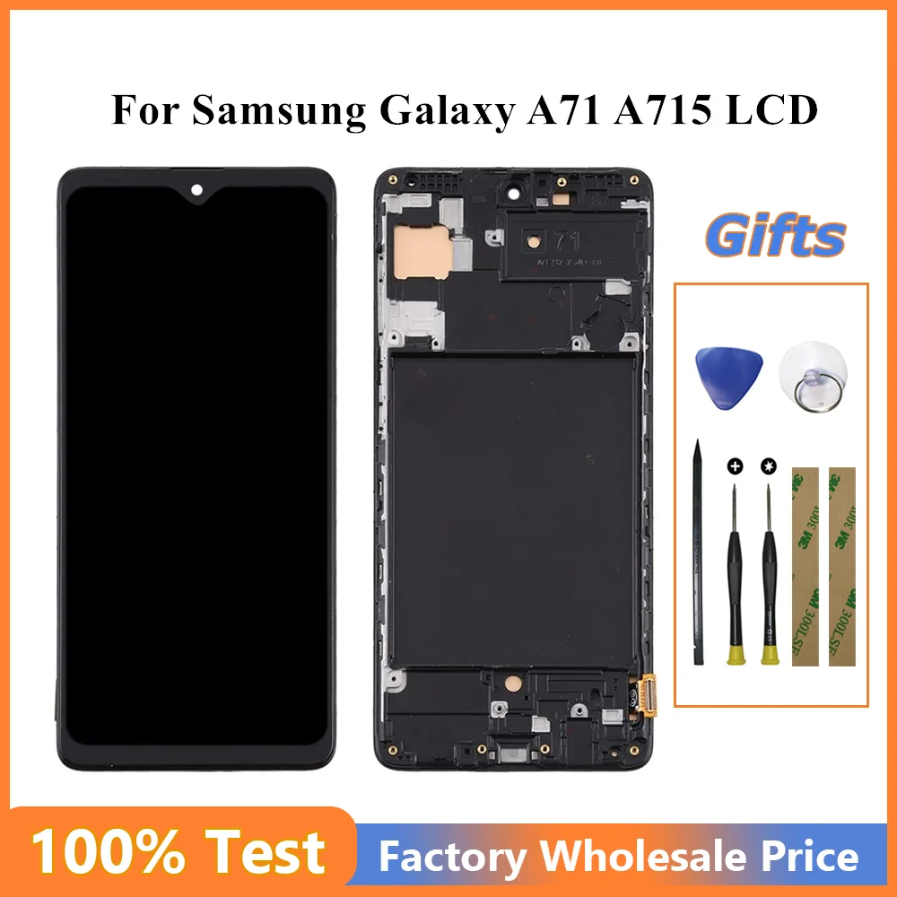 ЖК-дисплей TFT Incell для Samsung Galaxy A71 2020 A715, дисплей, сенсорная панель, дигитайзер, экран, рамка, сменные инструменты, клейкий
ЖК-дисплей TFT Incell для Samsung Galaxy A71 2020 A715, дисплей, сенсорная панель, дигитайзер, экран, рамка, сменные инструменты, клейкий