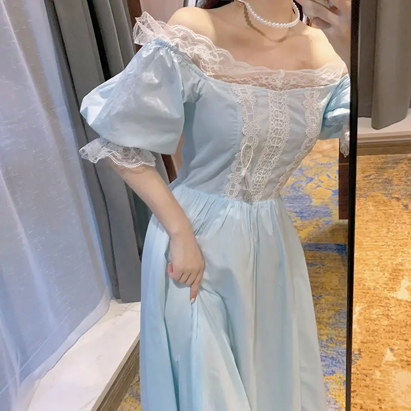 Princess Dress for Women Lace Shiffon Puff Sleeve Square Collar Midi Dress Evening Party Kawaii One Piece Dress Summer 2021 Chic
Princess Dress for Women Lace Shiffon Puff Sleeve Square Collar Midi Dress Evening Party Kawaii One Piece Dress Summer 2021 Chic