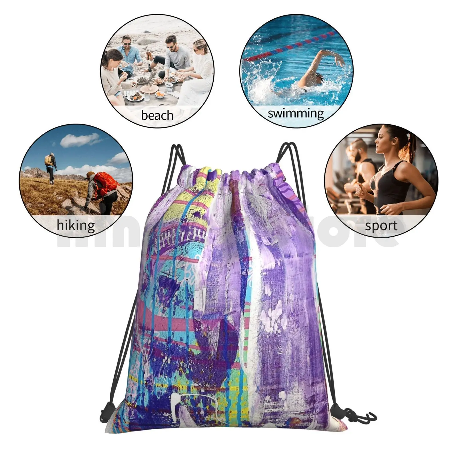 Lavender Forest Backpack Drawstring Bags Gym Bag Waterproof Abstract Purple Fun Vibrant Patterns
Lavender Forest Backpack Drawstring Bags Gym Bag Waterproof Abstract Purple Fun Vibrant Patterns