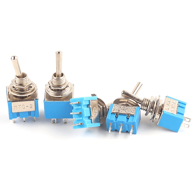 10pcs/LOT Blue Mini SPDT 3A250V 6A125V MTS-101/102/103/202/203 Latching Rocker Switch ON-OFF ON-OFF-ON 2/3/6 Pin
10pcs/LOT Blue Mini SPDT 3A250V 6A125V MTS-101/102/103/202/203 Latching Rocker Switch ON-OFF ON-OFF-ON 2/3/6 Pin