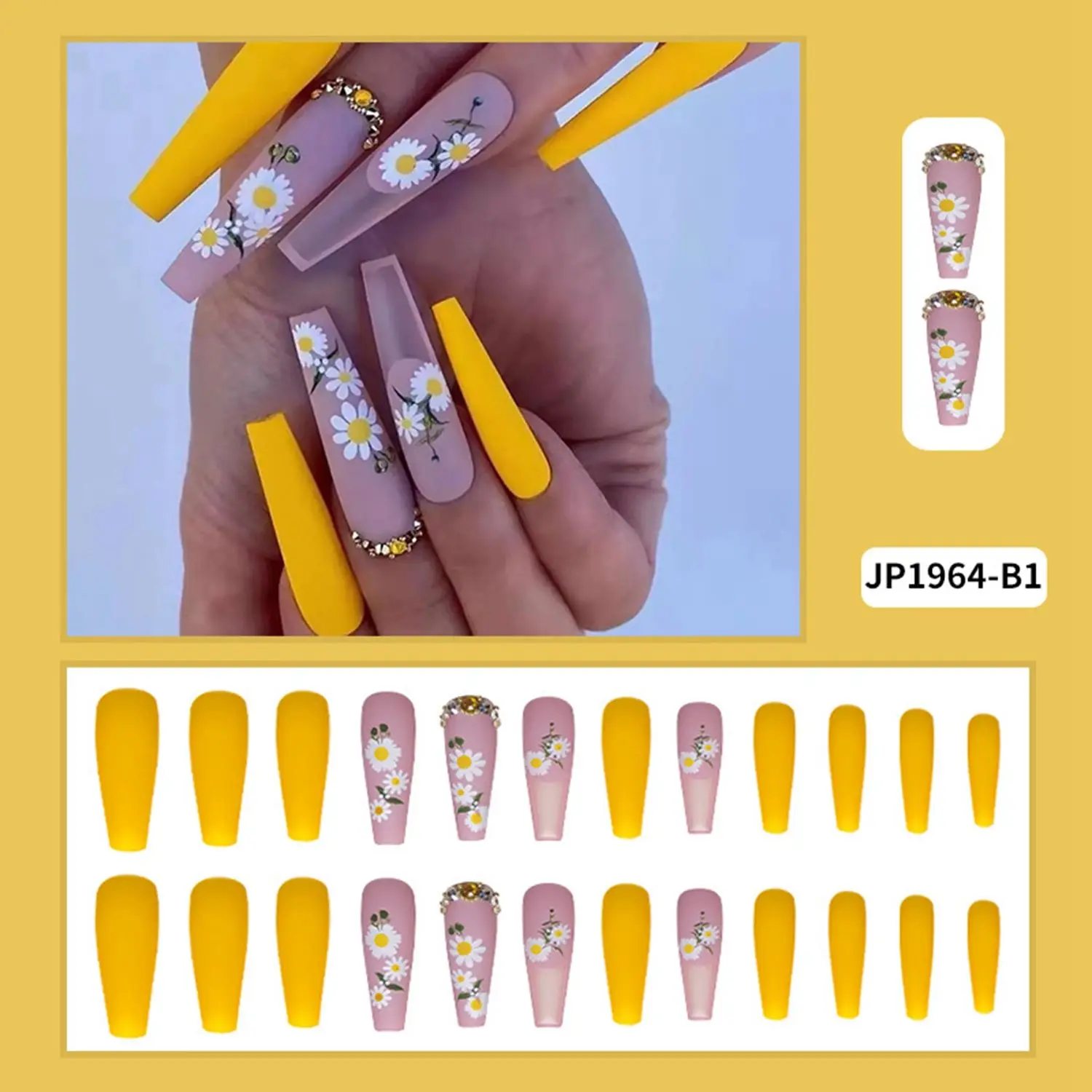 24pcs/Box Press On Nails Full Cover Detachable Manicure Tool Fake Nails Wearable Nail Tips Long Coffin False Nails
24pcs/Box Press On Nails Full Cover Detachable Manicure Tool Fake Nails Wearable Nail Tips Long Coffin False Nails