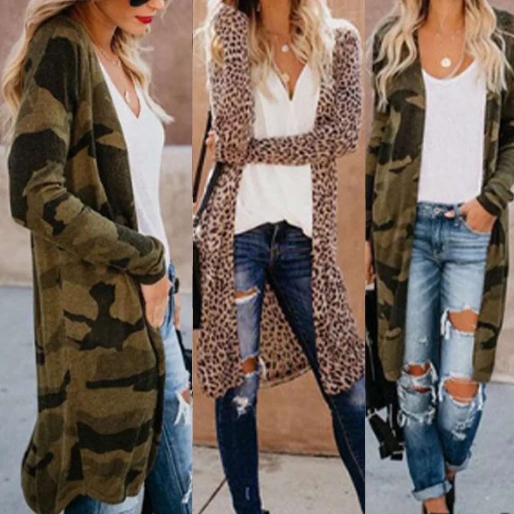 Oversize Women Sexy Camouflage Snake Leopard Print Open Cardigan Tops Long Sleeve Knit Pockets Sweater Jacket Coat
Oversize Women Sexy Camouflage Snake Leopard Print Open Cardigan Tops Long Sleeve Knit Pockets Sweater Jacket Coat