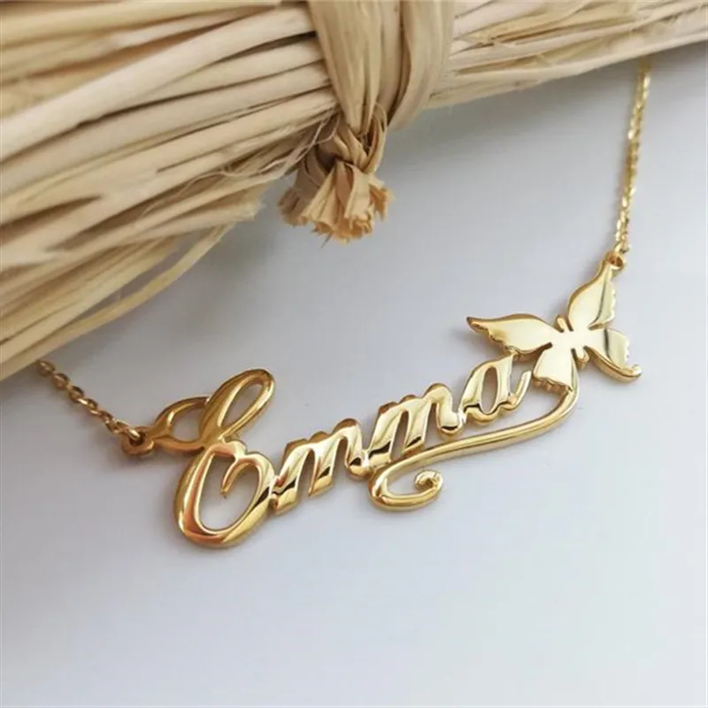 Personalized name custom necklace stainless steel butterfly name custom necklace butterfly Emma pendant girl jewelry gift
Personalized name custom necklace stainless steel butterfly name custom necklace butterfly Emma pendant girl jewelry gift