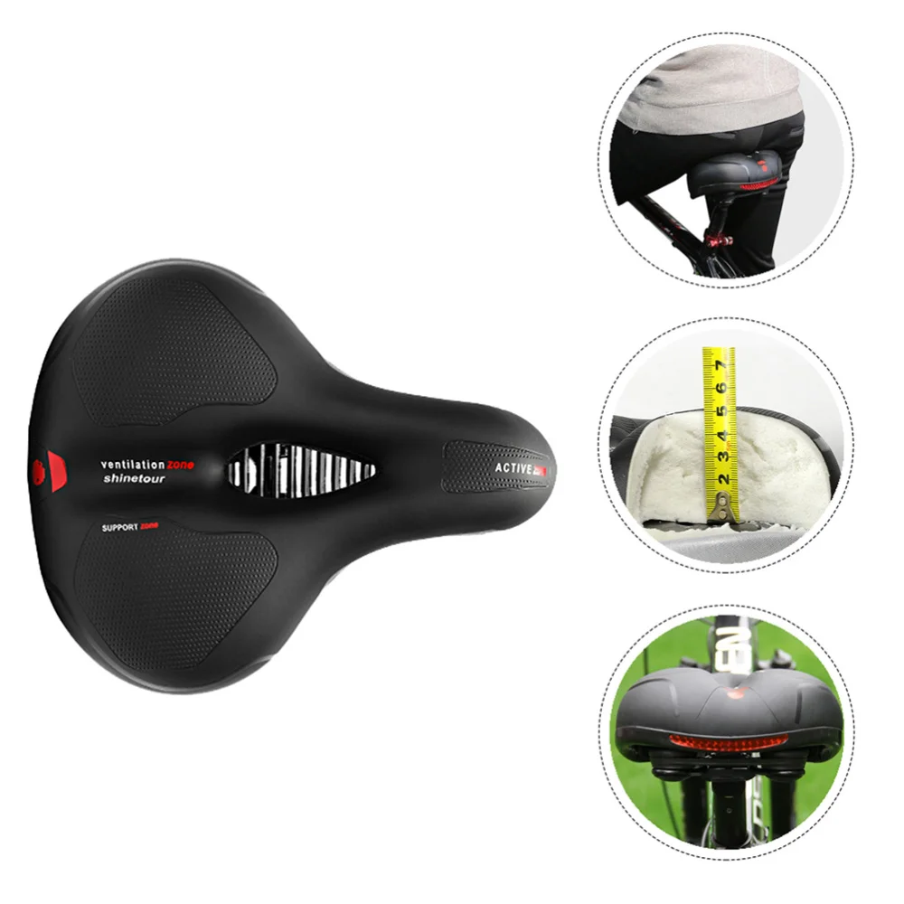 1pc Bike Saddle Reflective Mountain Bike Riding Saddle Bike Accessory (Black)
1pc Bike Saddle Reflective Mountain Bike Riding Saddle Bike Accessory (Black)