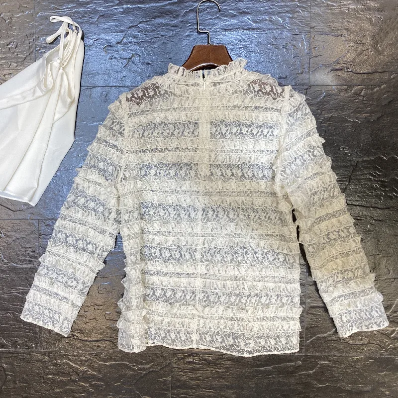 French Retro Short Sleeve Lace Shirt Women's Early Autumn New Design Temperament Versatile Bow Tie Long Sleeve Top
French Retro Short Sleeve Lace Shirt Women's Early Autumn New Design Temperament Versatile Bow Tie Long Sleeve Top