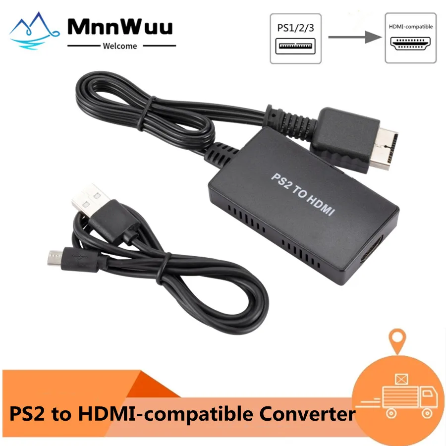 Адаптер PS2 в HDMI-совместимый преобразователь HD-кабель для PS1/2/3 Поддержка выход 1080P