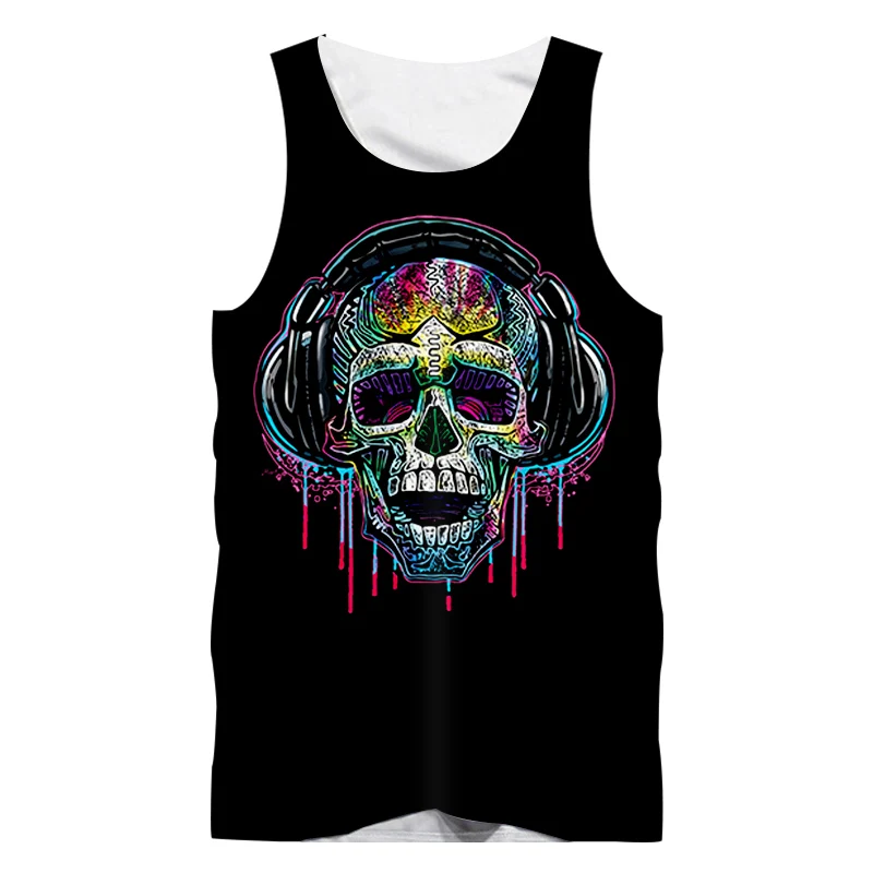 Summer Music Skull Printed 3D Tank Top Sleeveless Shirt Plus Size Casual Breathable Funny Fitness Vest Wholesale
Summer Music Skull Printed 3D Tank Top Sleeveless Shirt Plus Size Casual Breathable Funny Fitness Vest Wholesale