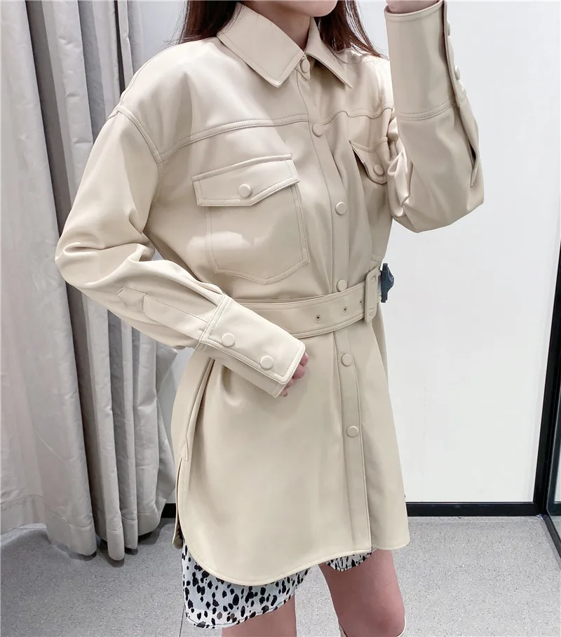 Motorcycle Women Leather Jacket Streetwear Single Buttons Pu Coat New Autumn Winter Long Sleeve Tops Women Leather Jacket
Motorcycle Women Leather Jacket Streetwear Single Buttons Pu Coat New Autumn Winter Long Sleeve Tops Women Leather Jacket
