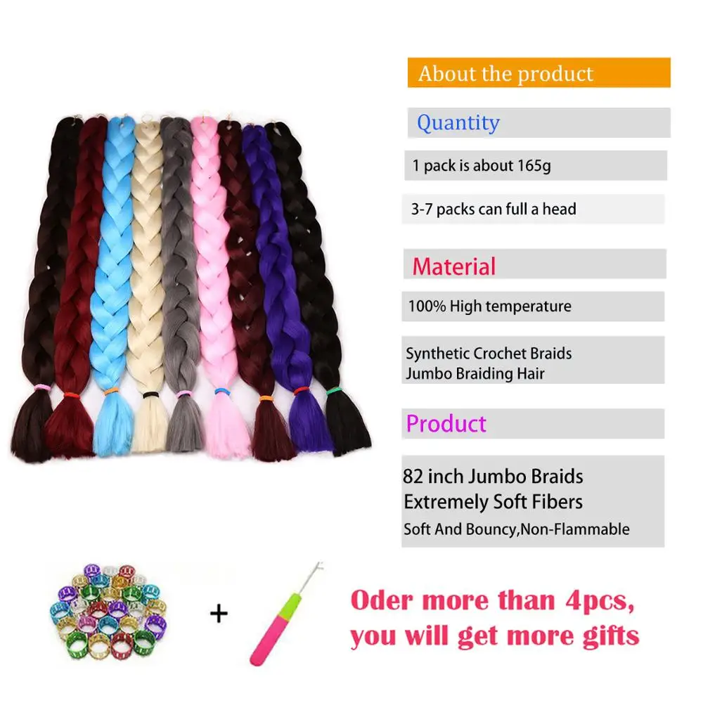 Jumbo Braiding Hair Kanekalon Braiding Hair Crochet Braids Hair Extensions Heat Resistant Fiber Wholesale Synthetic Hair Braid
Jumbo Braiding Hair Kanekalon Braiding Hair Crochet Braids Hair Extensions Heat Resistant Fiber Wholesale Synthetic Hair Braid