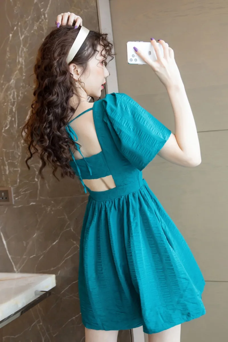 Sexy Women Backless Dress Ruffle 2020 Tunic High Waist Party Square Neck Casual Boho Beach Women Summer Dress Back Lace Up
Sexy Women Backless Dress Ruffle 2020 Tunic High Waist Party Square Neck Casual Boho Beach Women Summer Dress Back Lace Up