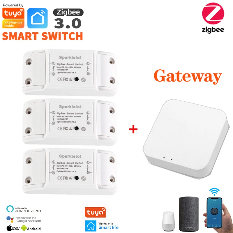 DIY zigbee 3.0 Smart Light Switch Universal Breaker Timer Smart Life APP Wireless Remote Control Works With Alexa Google Home 
DIY zigbee 3.0 Smart Light Switch Universal Breaker Timer Smart Life APP Wireless Remote Control Works With Alexa Google Home