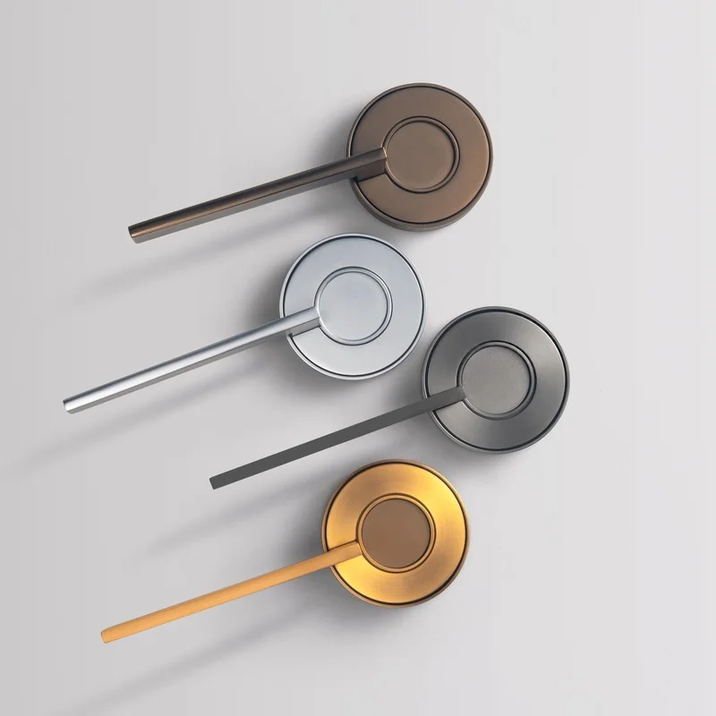 Скандинавский бесшумный дверной замок, Быстрая блокировка, внутренняя безопасность, дверная ручка НЛО, цилиндрический замок безопасности, бесшумный дверной замок