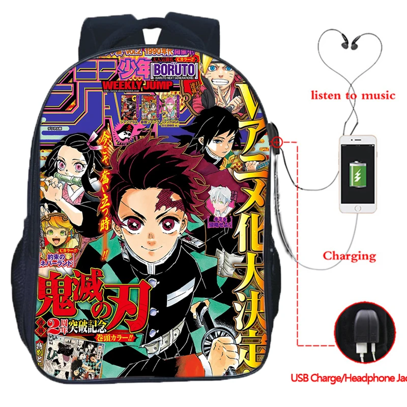 Anime Demon Slayer Backpack Usb Charger School Bags Kimetsu No Yaiba Bagpack Fashion Students Mochila Escolar Girls Bookbag
Anime Demon Slayer Backpack Usb Charger School Bags Kimetsu No Yaiba Bagpack Fashion Students Mochila Escolar Girls Bookbag