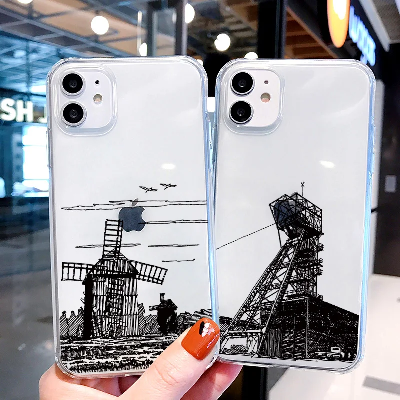 Black Lines Architectural Painting Phone Case for iphone 7 8 Plus SE2020 11 12 13 Pro Max X XR XS MAX Transparent Building Cover
Black Lines Architectural Painting Phone Case for iphone 7 8 Plus SE2020 11 12 13 Pro Max X XR XS MAX Transparent Building Cover