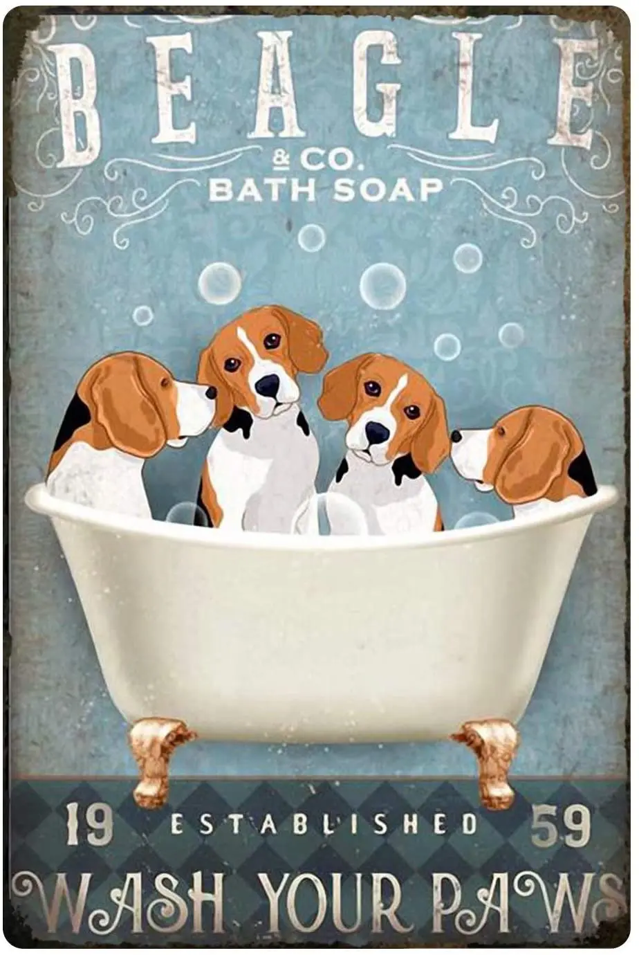 Beagle банное мыло жестяная вывеска винтажный постер для мытья лап Бар Ванная комната Туалет Кофейня домашнее Клубное настенное украшение
Beagle банное мыло жестяная вывеска винтажный постер для мытья лап Бар Ванная комната Туалет Кофейня домашнее Клубное настенное украшение
