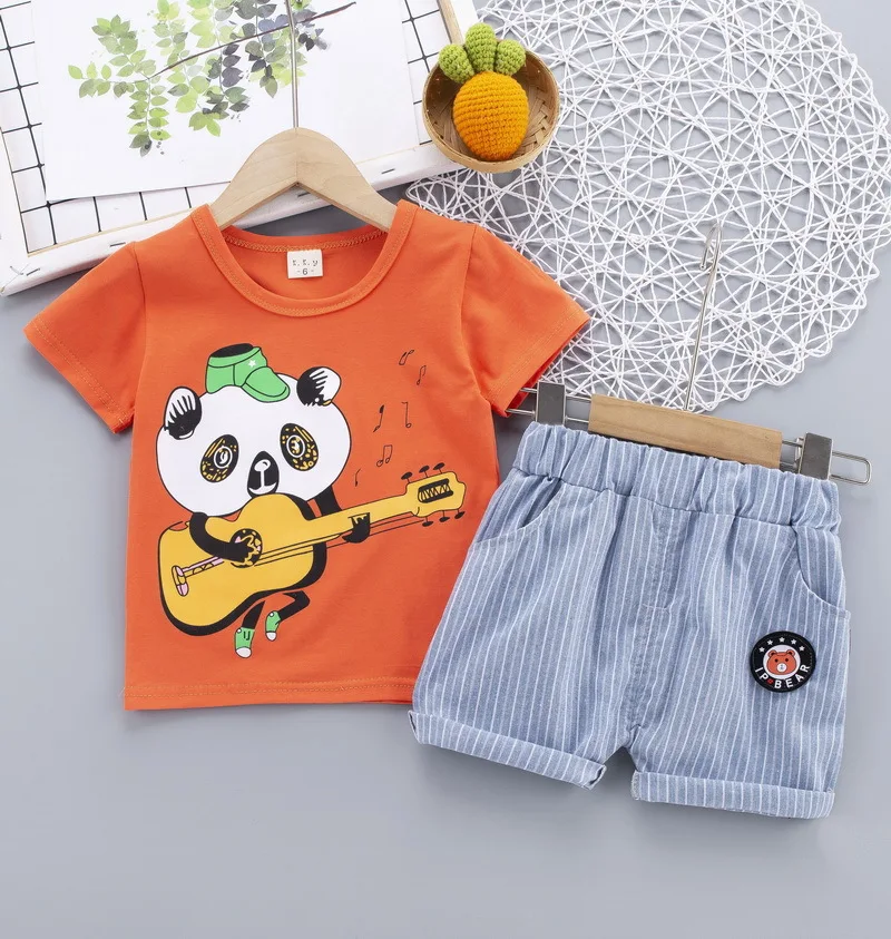 2021 Kids Clothes Toddler Boys Cartoon Outfits Baby Girls Summer Tees Suits Children Clothing T-shirt + Shorts 
2021 Kids Clothes Toddler Boys Cartoon Outfits Baby Girls Summer Tees Suits Children Clothing T-shirt + Shorts