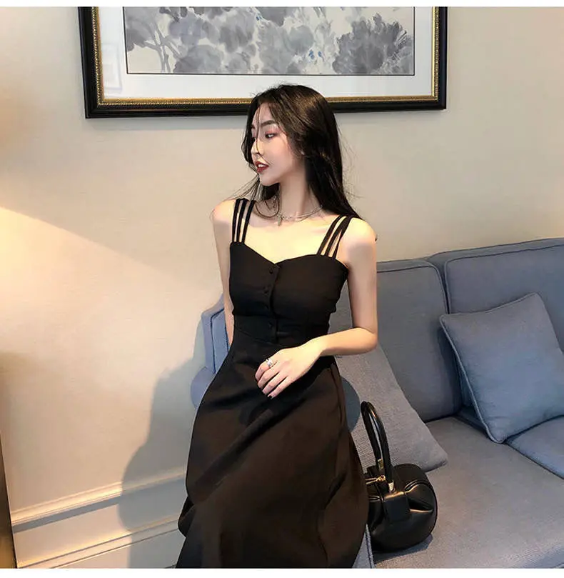 2021 Summer New Style Black Fashion Temperament Slim Slim Long Skirt Sexy Suspender Skirt Long Off-Shoulder Dress
2021 Summer New Style Black Fashion Temperament Slim Slim Long Skirt Sexy Suspender Skirt Long Off-Shoulder Dress