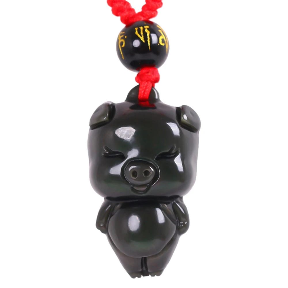 Natural color obsidian cute little pig necklace pendant hand-carved cute children's ladies black gem pig pig lucky amulet gift
Natural color obsidian cute little pig necklace pendant hand-carved cute children's ladies black gem pig pig lucky amulet gift