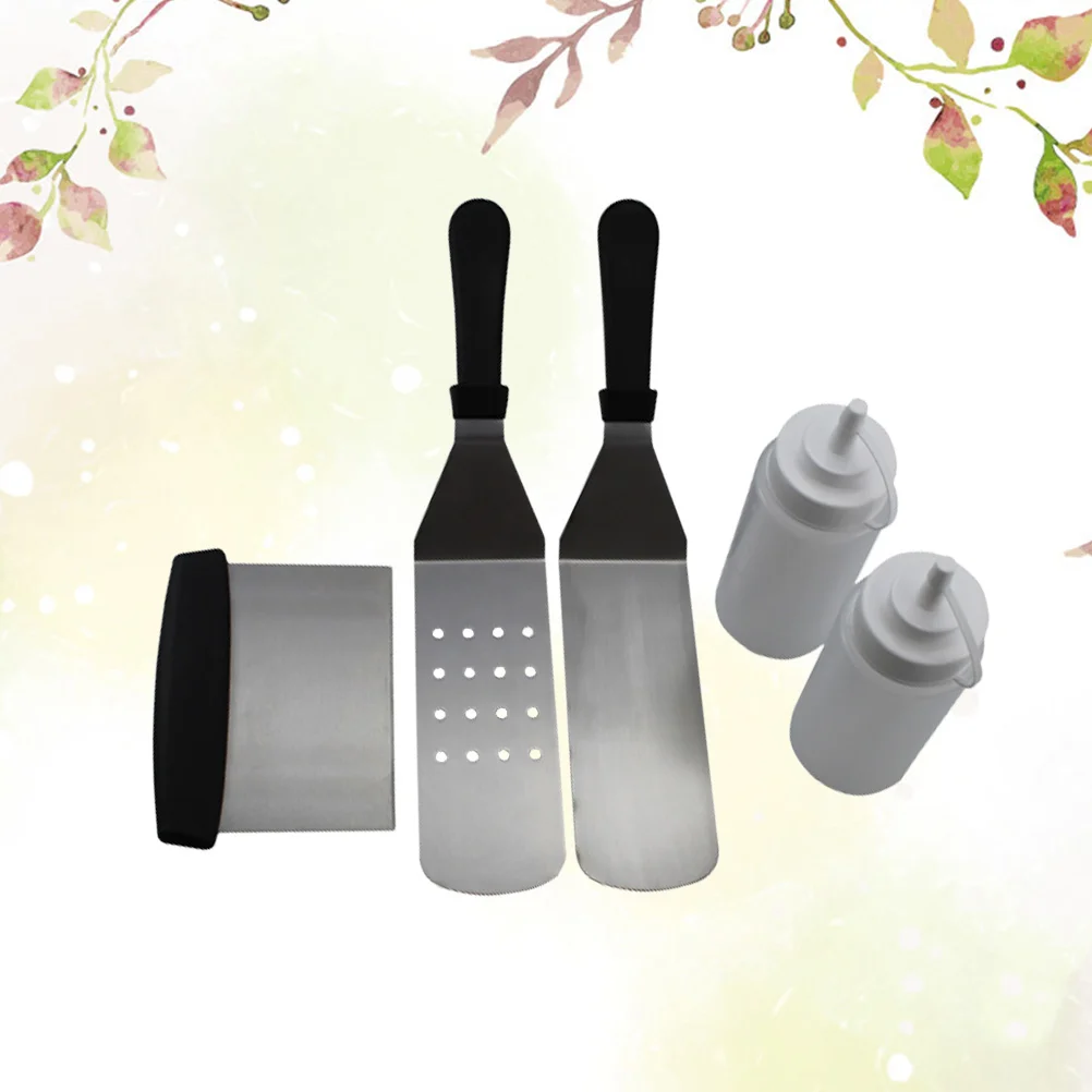 5pcs/set Grill Spatula Stainless Steel Grillware BBQ Pan Accessories Stainless Steel Pan Accessories Kit with Sauce Dispenser
5pcs/set Grill Spatula Stainless Steel Grillware BBQ Pan Accessories Stainless Steel Pan Accessories Kit with Sauce Dispenser