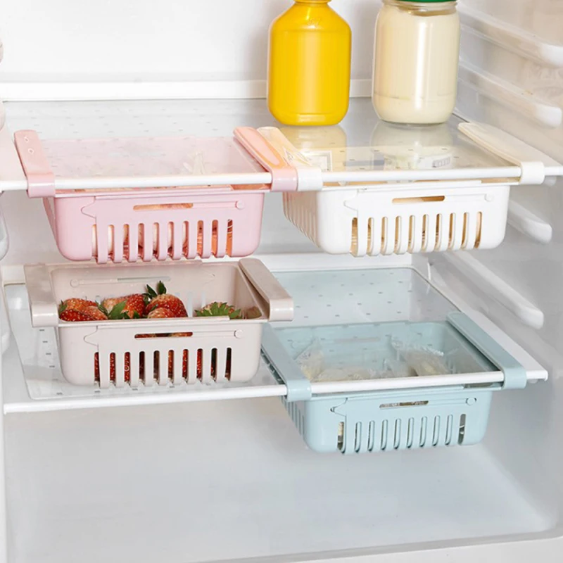 

Stretchable Kitchen Article Storage Shelf Refrigerator Storage Box Refrigerators Drawer Shelf Plate Vegetable C6C080X71