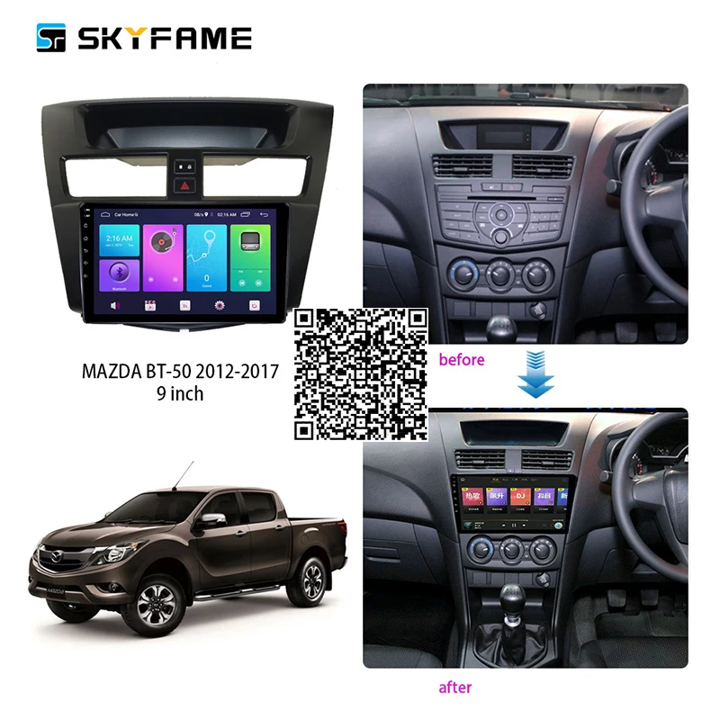 Автомагнитола SKYFAME для Mazda BT 50 BT50 2012-2017 Android, мультимедийная система
Автомагнитола SKYFAME для Mazda BT 50 BT50 2012-2017 Android, мультимедийная система
