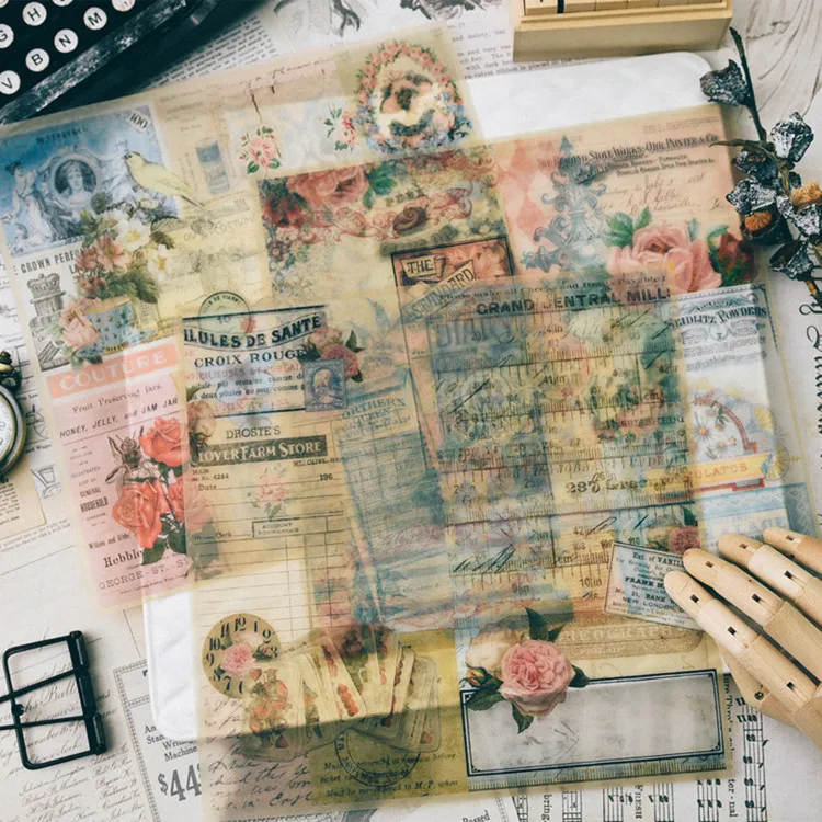 24pcs/Bag Vintage Vellum Patterned Paper for Scrapbooking DIY Happy Planner Card Making Journal Project 
24pcs/Bag Vintage Vellum Patterned Paper for Scrapbooking DIY Happy Planner Card Making Journal Project