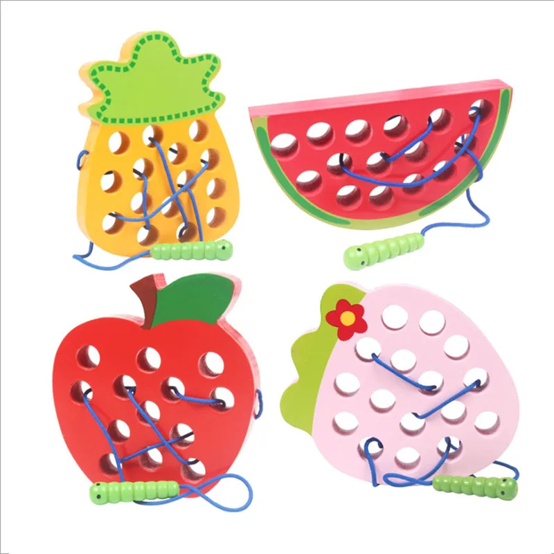 Kids Wooden Threading Toy DIY Worm Eat Fruit Puzzle Game Shape Cognize Fingers Flexible Training Baby Montessori Educational Toy
Kids Wooden Threading Toy DIY Worm Eat Fruit Puzzle Game Shape Cognize Fingers Flexible Training Baby Montessori Educational Toy