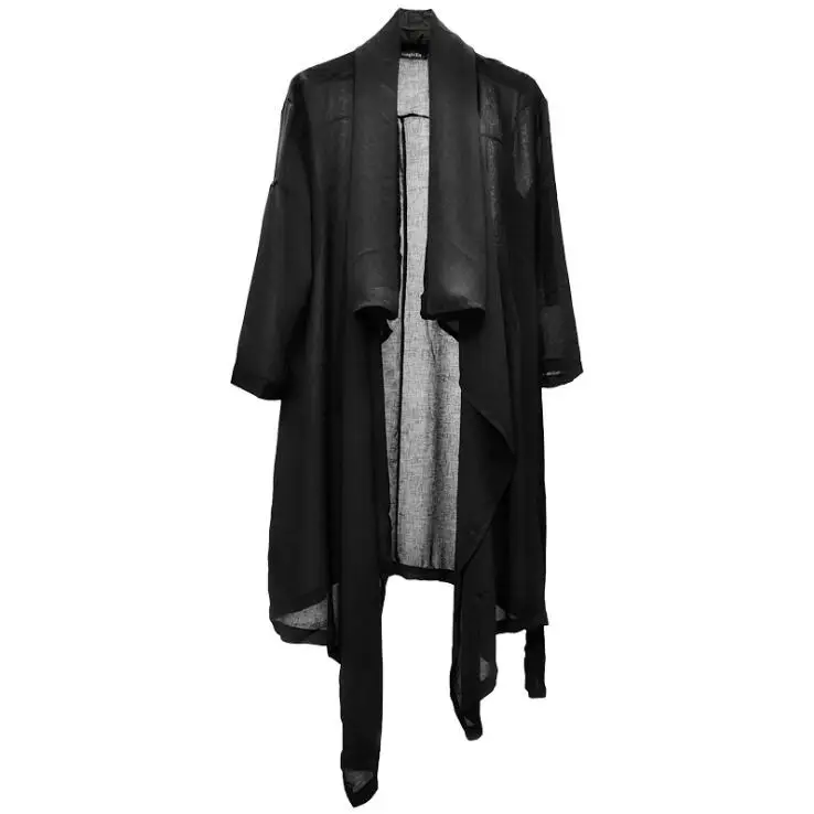 Spring summer black punk hip hop men long shirt cloak Korean style male vintage loose shirts breathable casual cardigan blouse
Spring summer black punk hip hop men long shirt cloak Korean style male vintage loose shirts breathable casual cardigan blouse