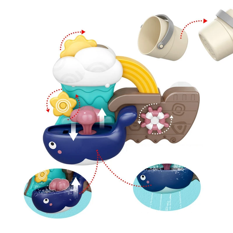 Bath Toys Water Windmill Spray Shower Game Whale Toy for Children Swimming Bathroom Bathing Waterfall Kids Toy
Bath Toys Water Windmill Spray Shower Game Whale Toy for Children Swimming Bathroom Bathing Waterfall Kids Toy