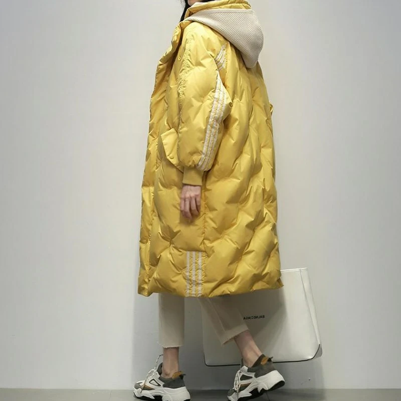 White Duck Down Jacket Female 2021 Winter New Plus Size Loose Long Section Korean Fashion Knitted Hat Fake Two Women Coats A36
White Duck Down Jacket Female 2021 Winter New Plus Size Loose Long Section Korean Fashion Knitted Hat Fake Two Women Coats A36