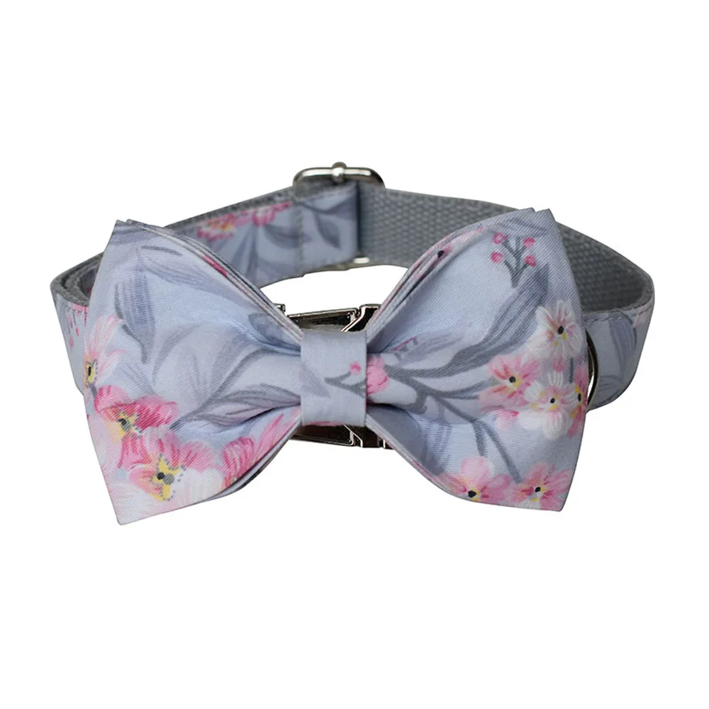 Floral Dog Collar with Bow Tie Cute Dog Cat Collar Leash Set Removable Collars for Dogs Small Medium Large Pet Dog Accessories
Floral Dog Collar with Bow Tie Cute Dog Cat Collar Leash Set Removable Collars for Dogs Small Medium Large Pet Dog Accessories