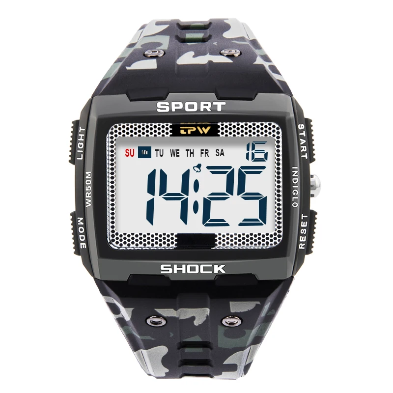 Big Numbers Men Sport Watch Digital Multifunction Alarm Chrono Swimming 3ATM Waterproof Back Light Square Screen
Big Numbers Men Sport Watch Digital Multifunction Alarm Chrono Swimming 3ATM Waterproof Back Light Square Screen
