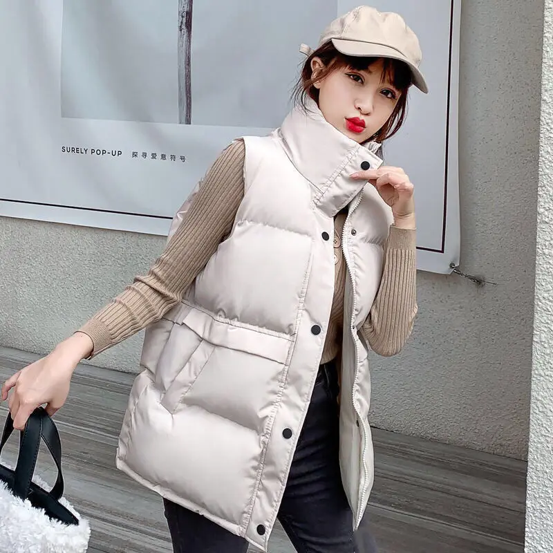 PEONFLY Korean Women's Vest Waistcoat Pockets Warm 2020 Autumn Winter Vests Stand Collar Sleeveless Female Casual Jacket Coat
PEONFLY Korean Women's Vest Waistcoat Pockets Warm 2020 Autumn Winter Vests Stand Collar Sleeveless Female Casual Jacket Coat