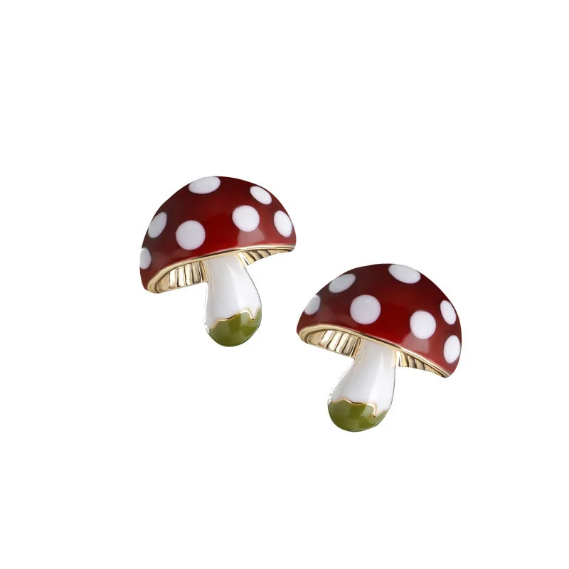 Origin Summer Romantic Enamel Red Mushroom Stud Earrings for Femme Exquisite Polka Dot Earrings Birthday Gifts Jewellery
Origin Summer Romantic Enamel Red Mushroom Stud Earrings for Femme Exquisite Polka Dot Earrings Birthday Gifts Jewellery