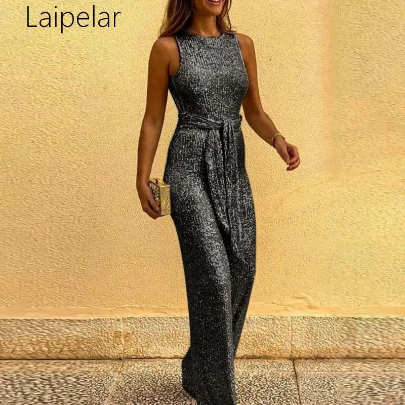 2XL Elegant Sexy Jumpsuits Women Sleeveless Sequin Glitter Shiny Trousers Wide Leg Pants Rompers Backless Belt Bodysuit Playsuit
2XL Elegant Sexy Jumpsuits Women Sleeveless Sequin Glitter Shiny Trousers Wide Leg Pants Rompers Backless Belt Bodysuit Playsuit