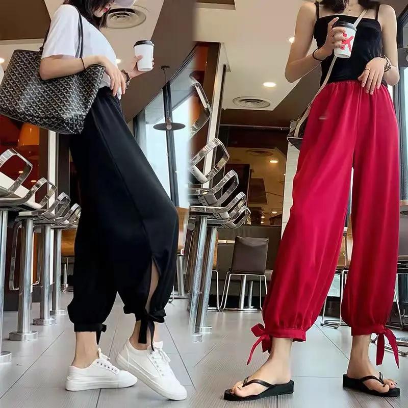 Women Summer Chiffon High Waist Ankle-length Wide Leg Pants Elegant Ladies Chic Pants Pocket Trousers Harem Pants
Women Summer Chiffon High Waist Ankle-length Wide Leg Pants Elegant Ladies Chic Pants Pocket Trousers Harem Pants