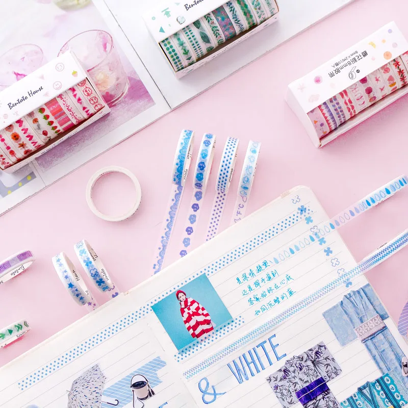 10 Rolls/ Lot Washi Tape Set Pastel Cute 8mm x 2m Decorative Paper Tape Sticker DIY Decor and Craft Supplies Masking DIY Tapes
10 Rolls/ Lot Washi Tape Set Pastel Cute 8mm x 2m Decorative Paper Tape Sticker DIY Decor and Craft Supplies Masking DIY Tapes