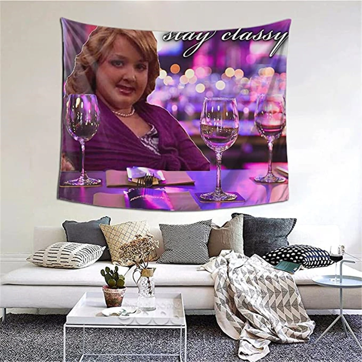 

Girl Gibby at The Bar Stay Classy Decorative Wall Tapestry for Living Room Bedroom Dorm Home Decoration