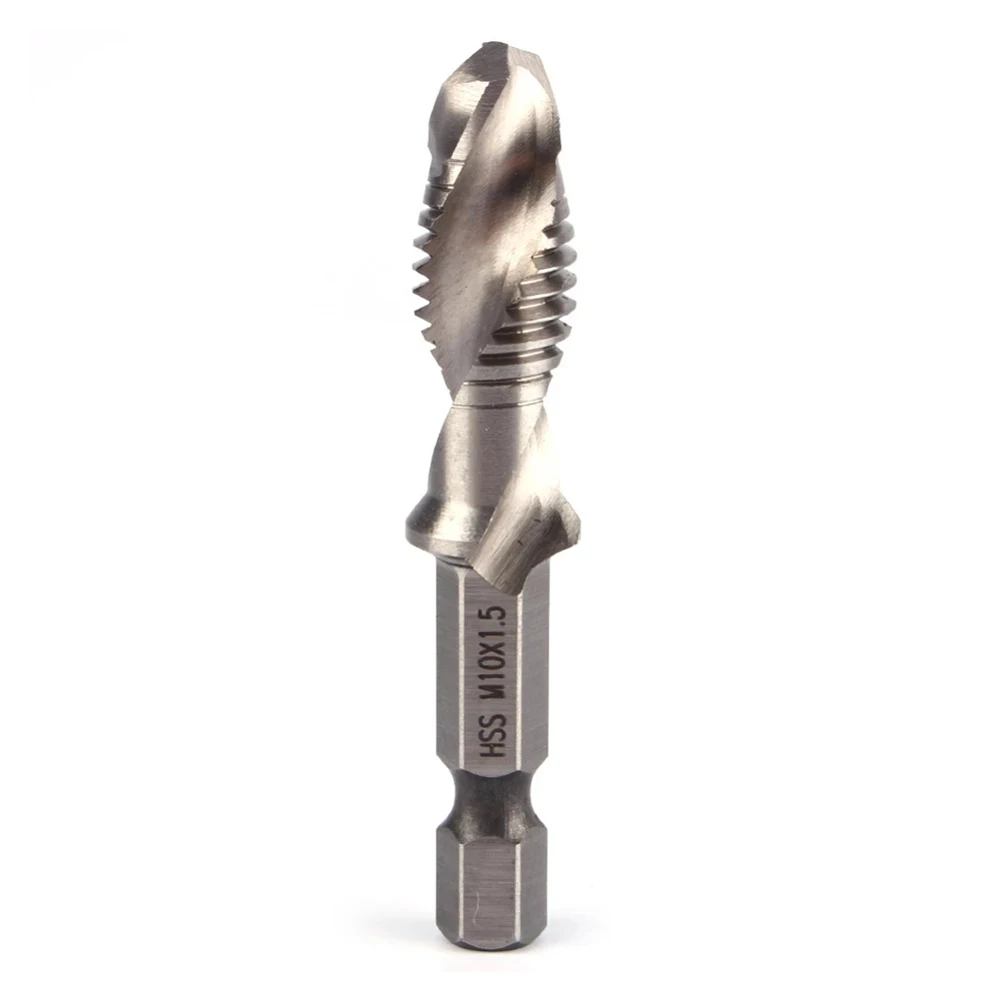 6pcs M3-M10 Screw Tap Drill Bits Hss Taps Countersink Deburr Set Metric Combination Bit High Speed Steel 1/4 IN Quick Change Hex
6pcs M3-M10 Screw Tap Drill Bits Hss Taps Countersink Deburr Set Metric Combination Bit High Speed Steel 1/4 IN Quick Change Hex