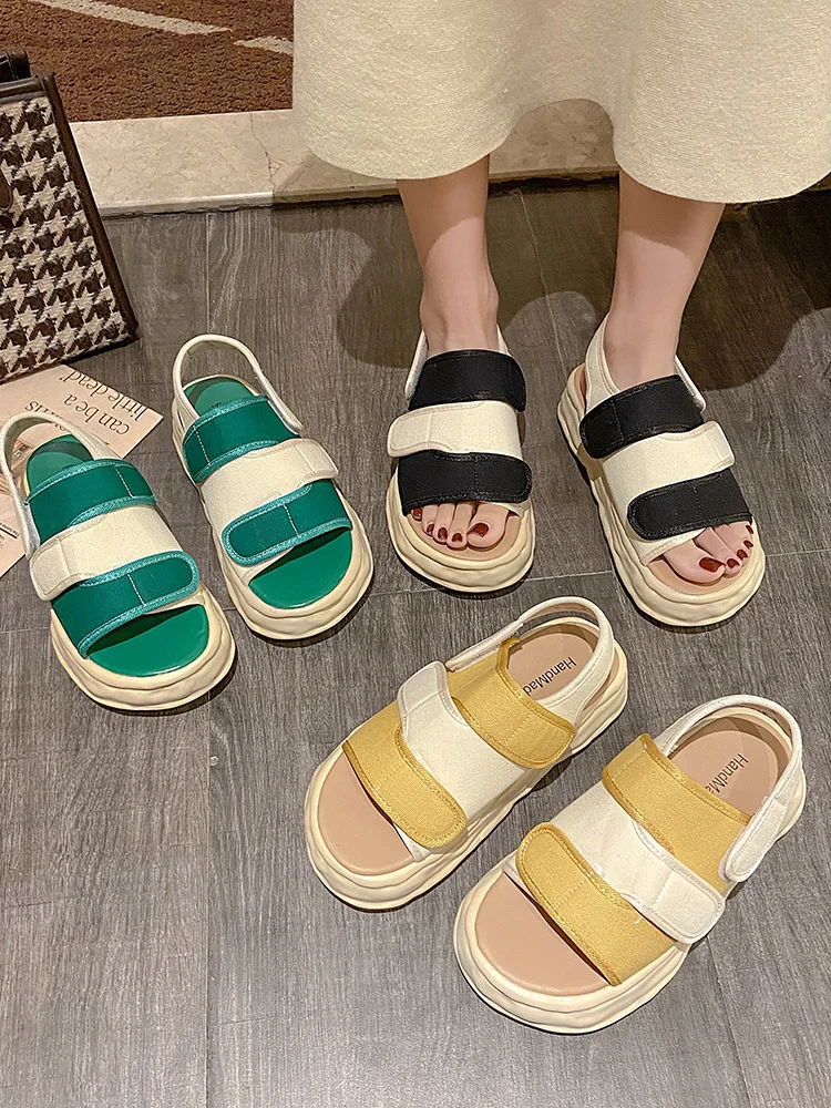 Summer New Fashion Color Matching Ladies Sandals All-Match Thick-Soled Increase Leisure Sports Beach Sandals
Summer New Fashion Color Matching Ladies Sandals All-Match Thick-Soled Increase Leisure Sports Beach Sandals