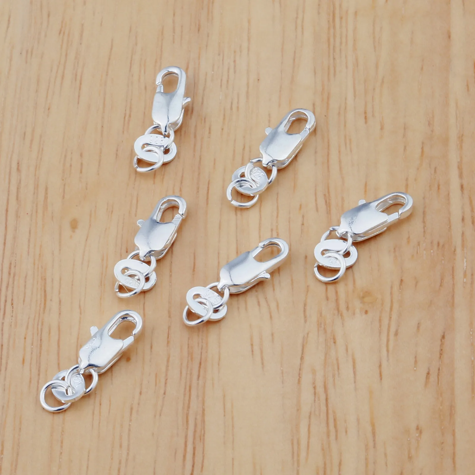 10/20/30pcs 925 Sterling Silver Plated Jewelry Making Connectors Buckle Lobster Clasps Crimp End Necklace Bracelet Accessories
10/20/30pcs 925 Sterling Silver Plated Jewelry Making Connectors Buckle Lobster Clasps Crimp End Necklace Bracelet Accessories