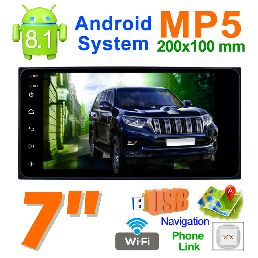 QUAD-core 7" Car Multimedia player Android 8.1 Touch Screen MP5 Player Wifi Connect GPS Navigation FM/AM Radio Tuner
QUAD-core 7" Car Multimedia player Android 8.1 Touch Screen MP5 Player Wifi Connect GPS Navigation FM/AM Radio Tuner