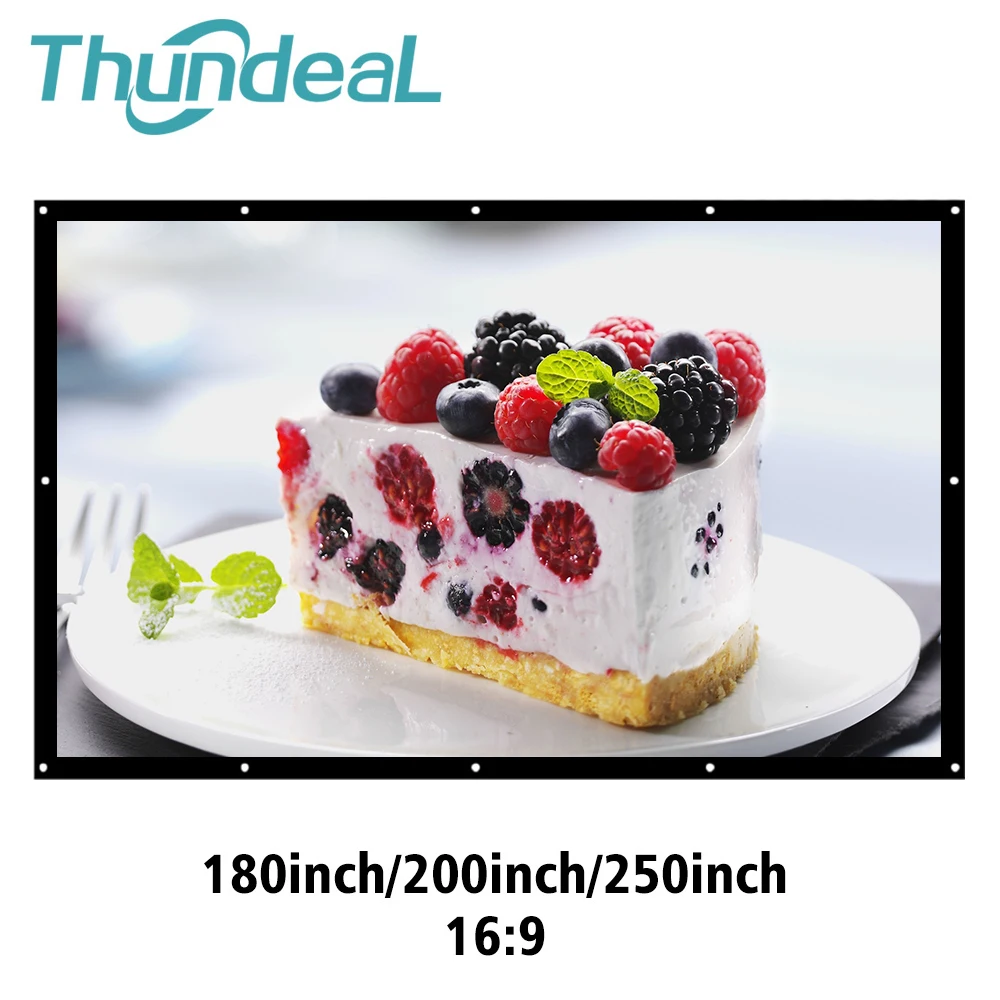 Проекционный экран ThundeaL, большой размер, 180 дюймов, 200, 250, 300 дюймов, 16:9, холст, HD экран, DLP LED проектор, занавеска
Проекционный экран ThundeaL, большой размер, 180 дюймов, 200, 250, 300 дюймов, 16:9, холст, HD экран, DLP LED проектор, занавеска