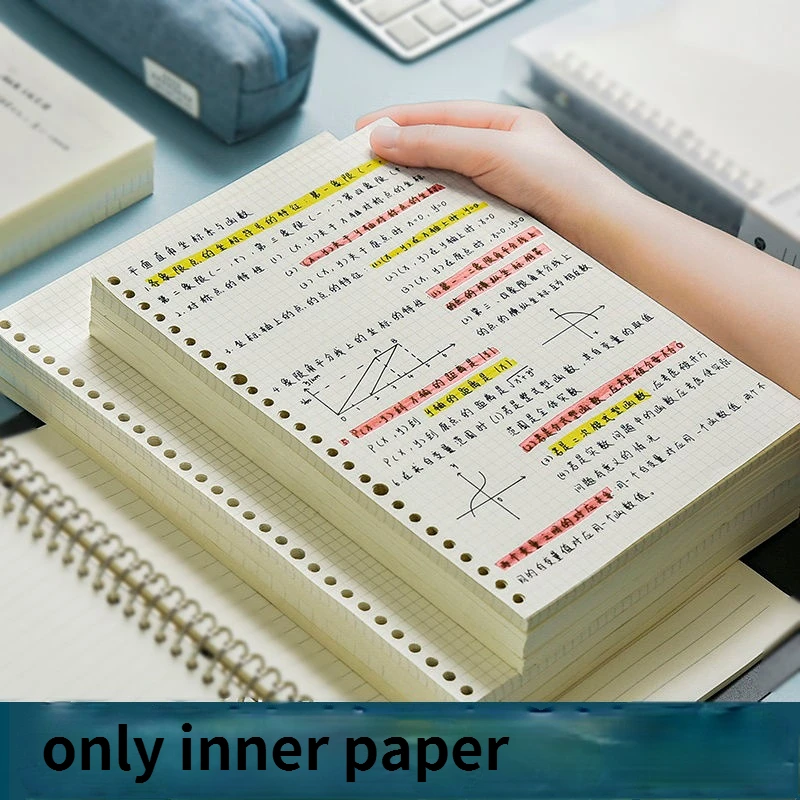 60 Sheets Loose Leaf Notebook Refill Spiral Binder 26 Holes Diary Planner A4 A5 B5 Grid Cornell Line Inner Core Paper Stationery
60 Sheets Loose Leaf Notebook Refill Spiral Binder 26 Holes Diary Planner A4 A5 B5 Grid Cornell Line Inner Core Paper Stationery