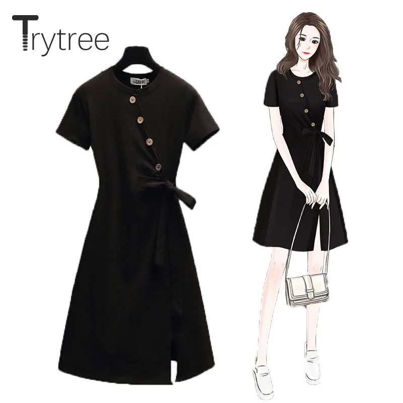 Летнее женское платье Trytree 2021, повседневное однотонное платье с круглым вырезом, пуговицами и бантом на поясе, элегантное офисное женское че...
Летнее женское платье Trytree 2021, повседневное однотонное платье с круглым вырезом, пуговицами и бантом на поясе, элегантное офисное женское че...
