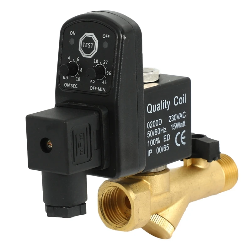 AC 220V 1/2inch Electronic Timed 2way Air Compressor Gas Tank Automatic Drain Valve
AC 220V 1/2inch Electronic Timed 2way Air Compressor Gas Tank Automatic Drain Valve